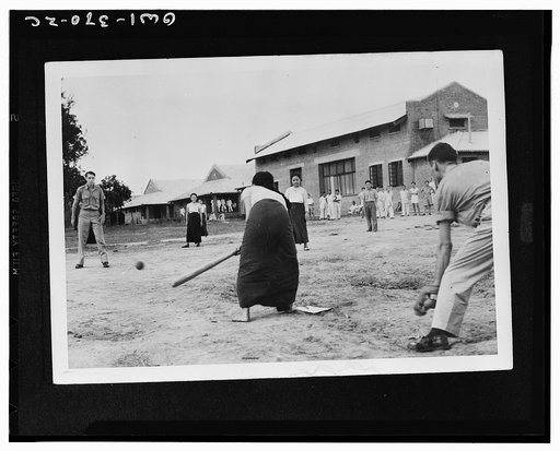 American soldiers in India have taught these Burmese nurses to play softball and they report the girls make good competition despite the long wrap-around skirts which interfere somewhat with their base running