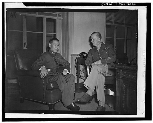 Washington, D.C. General Hsiung of the Chinese army visiting General George Marshall