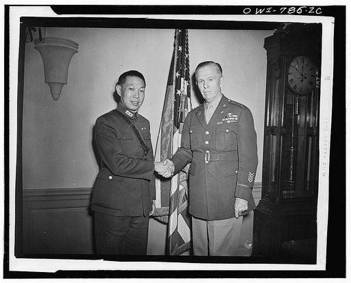 Washington, D.C. General Hsiung of the Chinese army visiting General George Marshall
