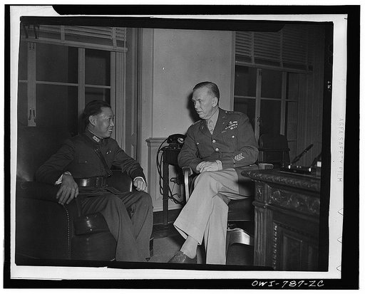 Washington, D.C. General Hsiung of the Chinese army visiting General George Marshall