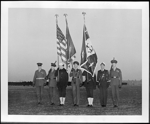 Jacksonville, Florida. Memorial services for Fighting French at the United States Naval air station