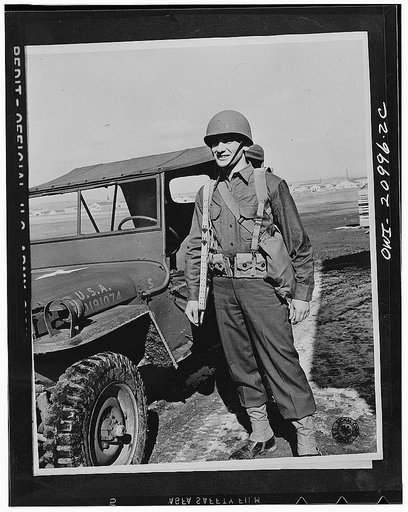 Camp Carson, Colorado. Private John Tsouderos, son of the Greek prime minister in exile, is a volunteer with 122 Infantry Battalion, the United States Army's first all-Greek unit