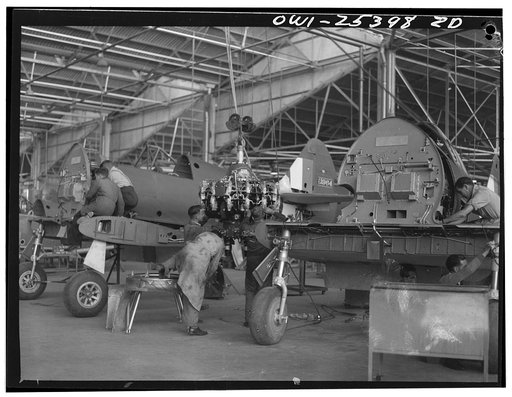 High production rate of Australian interceptor aircraft is maintained by the steady inflow of lend-lease Whitney twin row engines. This fast climbing, hard hitting addition to the Allied air strength being made in an Australian factory and includes in its structure Australian steel, Canadian aluminu