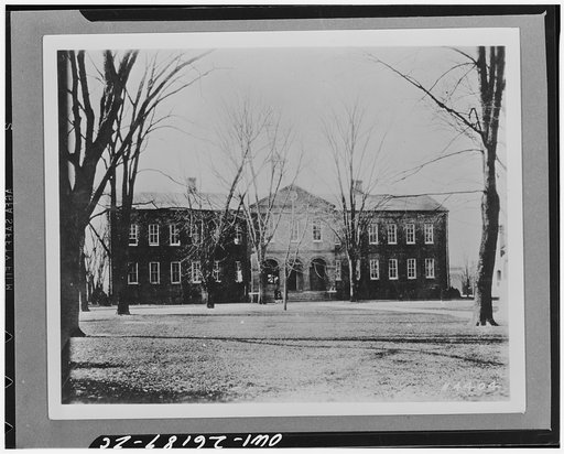 Williamsburg, Virginia. The capitol of the Virginia colony during the eighteenth century which was reconstructed and restored to its original state by John D. Rockefeller Jr. during the 1930s. The Wren building at the College of William and Mary which is the oldest existing academic building in the 