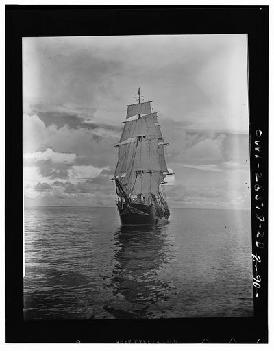 Full rigged ship "Joseph Conrad" used for training apprentice seamen of the United States Maritime Service