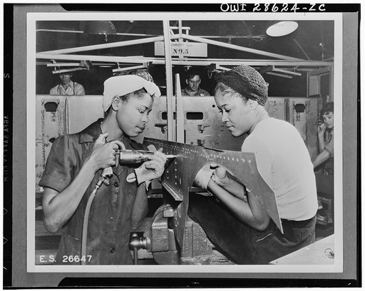 The six plane factories of the Douglas Aircraft Company have been termed an industrial melting pot, since men and women of fifty-eight national origins work side by side in pushing Americas's plane output. S. O. Porter, Douglas director of personnel, recently declared that Negros are doing an outsta