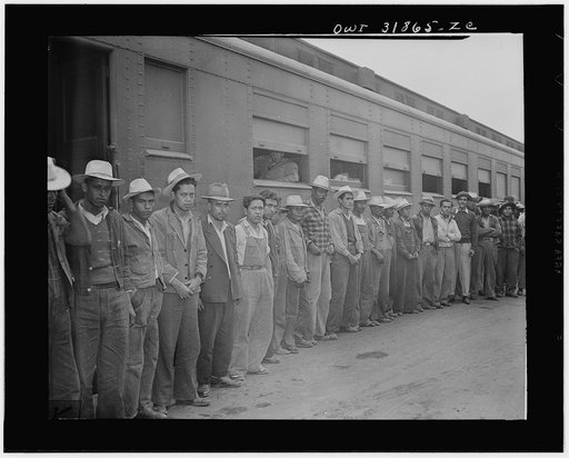 Mexican workers recruited and brought to the Arkansas valley, Colorado, Nebraska and Minnesota by the FSA (Farm Security Administration), to harvest and process sugar beets under contract with the Inter-mountain Agricultural Improvement Association