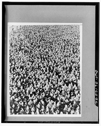 London, England. Crowd on Armistice day