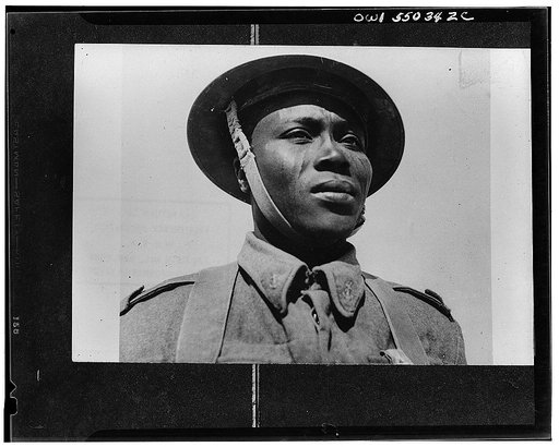 A Free French infantryman, native of the Chad colony, who was awarded the Croix de Guerre