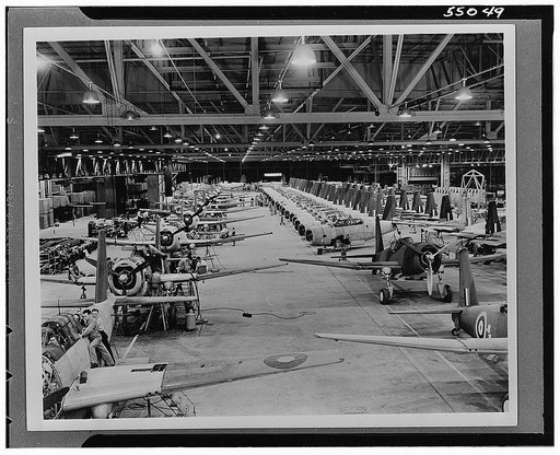 Miscellaneous collection of photographs of aircraft production