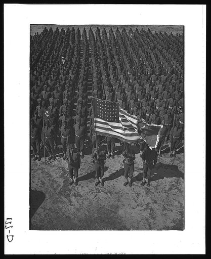 Fort Bragg, North Carolina. 41st Engineers on parade ground