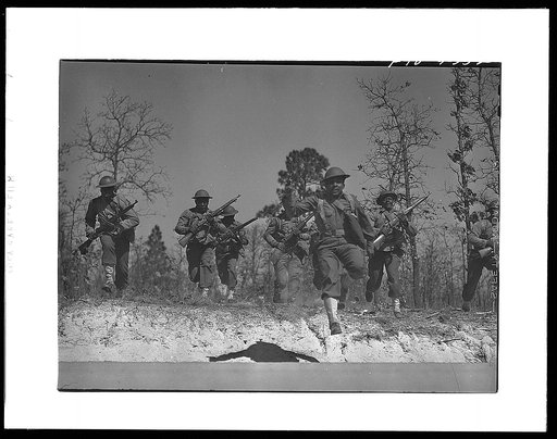 Fort Bragg, North Carolina. Sergeant Williams leading his platoon in charge