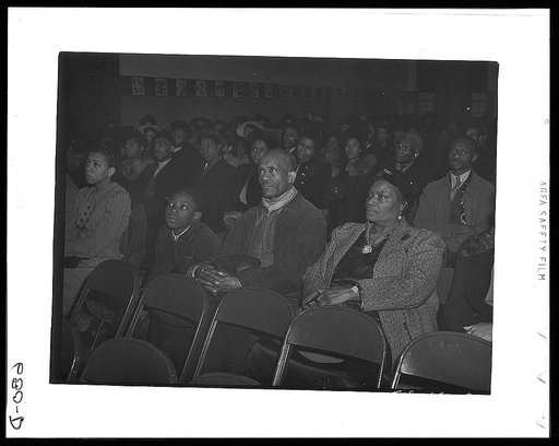 Chicago, Illinois. Ida B. Wells Housing Project. Meeting of the tenants