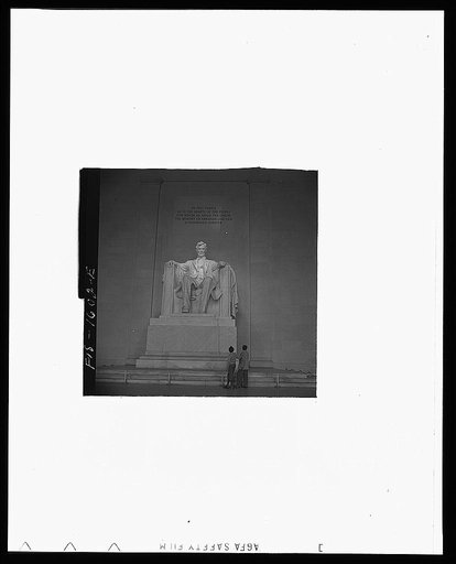 Washington, D.C. Negro boys admiring the Lincoln Memorial