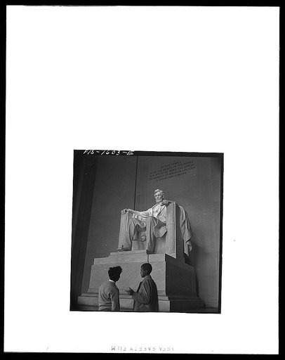 Washington, D.C. Negro boys admiring the Lincoln Memorial