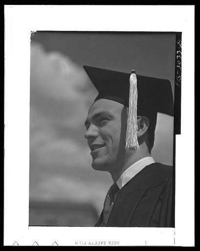 Bob Aden on graduation day, University of Nebraska, Lincoln