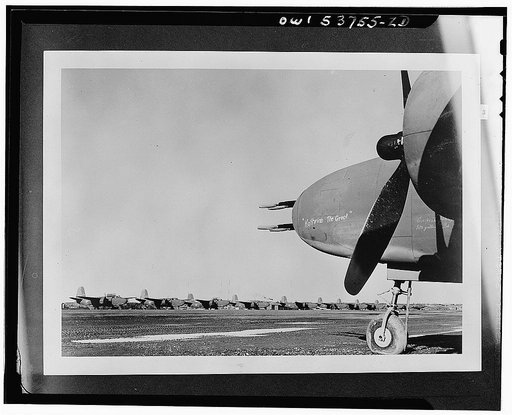 Nome, Alaska. An A-20 attack bomber along the air strip at the Alaskan wing's base