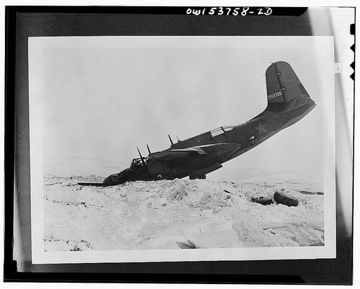 Nome, Alaska. A plane which crashed at the base of the Air Transport Command, but was repaired and got to the Russo-German front