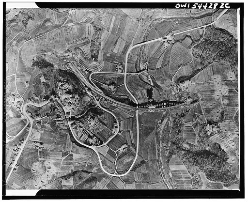 Allied bombers score a direct hit during one of their first attacks on the Buccine [i.e. Bucine] viaduct