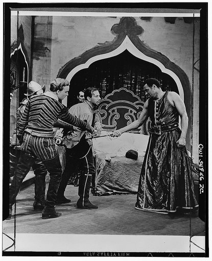 Scene from "Othello" with Paul Robeson, Theatre Guild production, Broadway, 1943-44