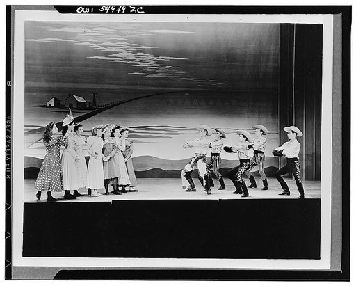 Scene from "Oklahoma," 1943-1944. Theatre Guild production