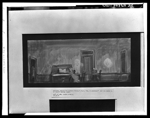 Original sketch for Eugene O'Neill's play, "Ah, Wilderness!" act II, scene I, by Robert Edmond Jones