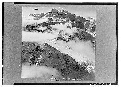 U.S. planes flying over the mountains of Alaska