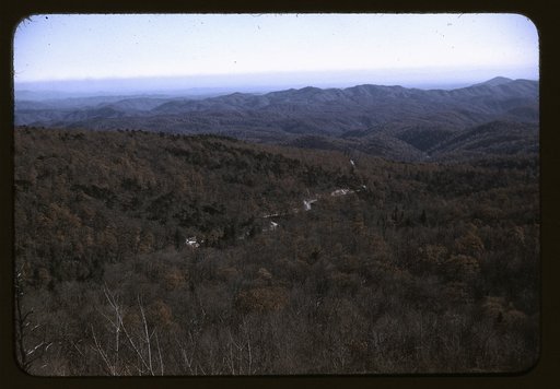 View in the mountains along Skyline Drive in Virginia