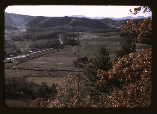 A mountain farm along the Skyline Drive in Virginia