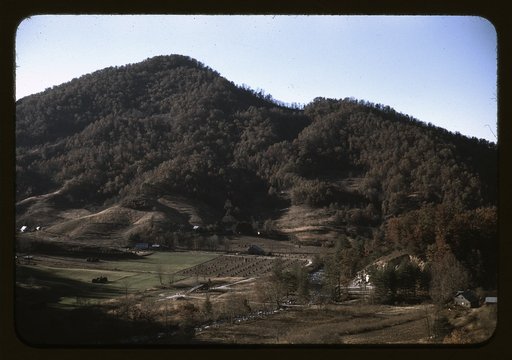 A mountain farm along the Skyline Drive in Virginia