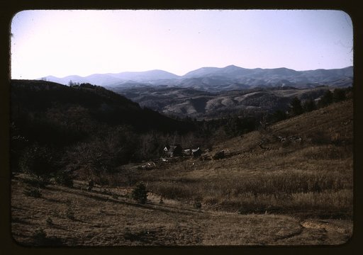 A mountain farm along the Skyline Drive in Virginia