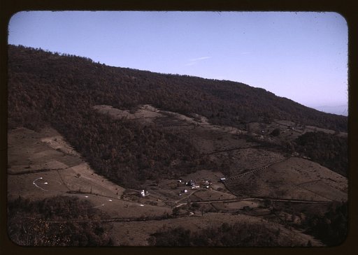 Mountain farms along the Skyline Drive, Va.