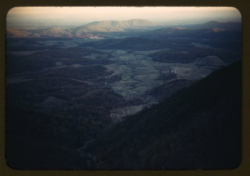 Mountain farms along the Skyline Drive in Virginia