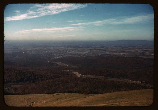Valley along the Skyline Drive in Virginia