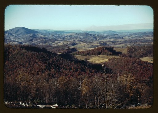 Mountains along the Skyline Drive in Virginia