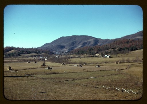 Mountain farms along the Skyline Drive in Virginia