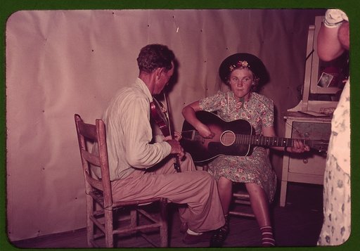Orchestra at square dance in McIntosh County, Oklahoma