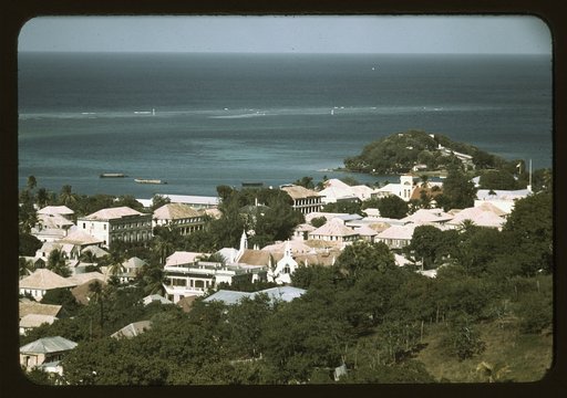 The Virgin Islands, general view of the sea coast in the vicinity of Christiansted, Saint Croix