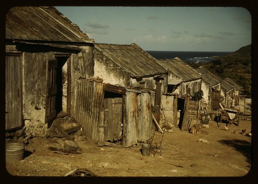 Street in the village of La Vallee, St. Croix, Virgin Islands