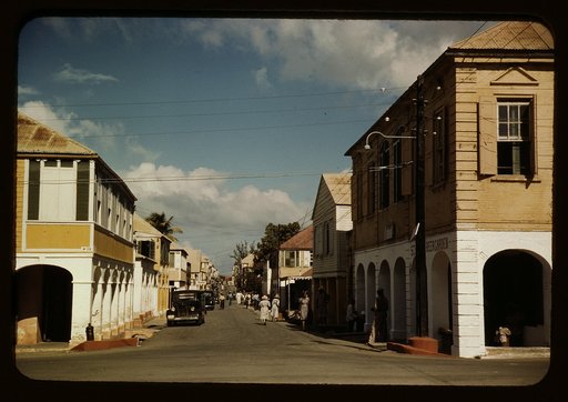 The main shopping street, Christiansted, Saint Croix, Virgin Islands