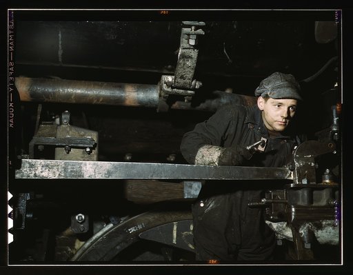A young worker at the C & NW RR 40th Street shops, Chicago, Ill.