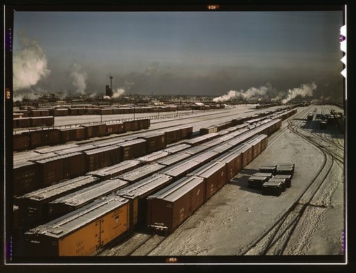 General view of a classification yard at C & NW RR's [i.e. Chicago and North Western railroad's] Proviso yard, Chicago, Ill.