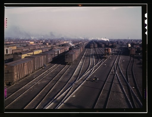 View of a classification yard at C & NW RR's [i.e. Chicago and North Western railroad's] Proviso yard, Chicago, Ill.