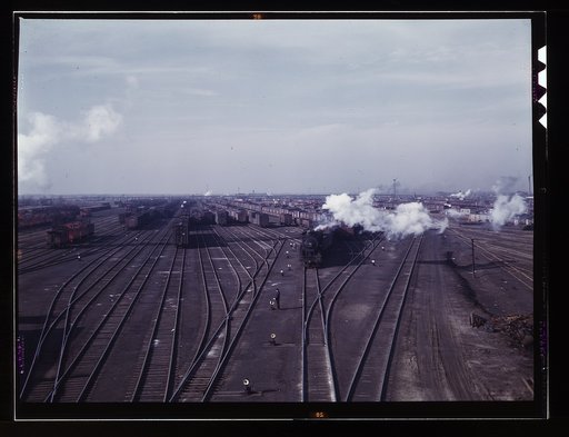 A general view of a classification yard at C & NW RR's Proviso(?) yard, Chicago, Ill.