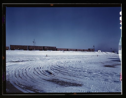 Train going over the hump at the C & NW RR's [i.e. Chicago and North Western railroad's] Proviso yard, Chicago, Ill.