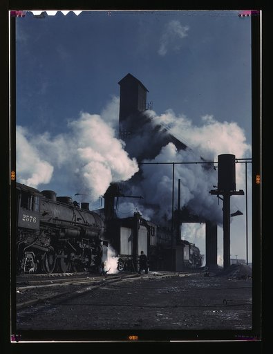 Locomotives over the ash pit at the roundhouse and coaling station at the Chicago and Northwestern [i.e. North Western] Railroad yards, Chicago, Ill.