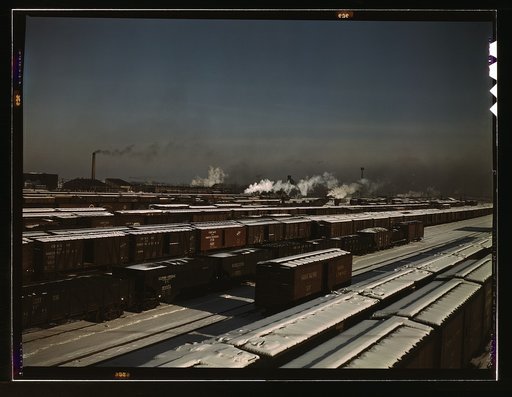 General view of a classification yard at C & NW RR's [i.e. Chicago and North Western railroad's] Proviso (?) yard, Chicago, Ill.