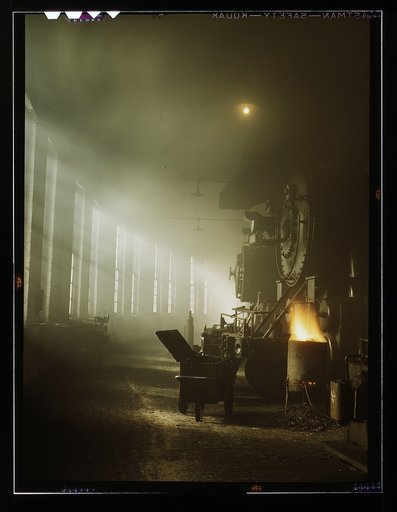In the roundhouse at a yard of the Chicago and Northwestern [i.e. North Western] railroad, Chicago, Ill.