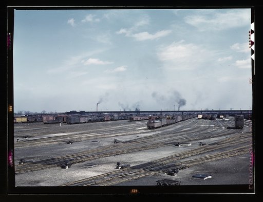 General view of part of classification yard at C & NW RR's [i.e. Chicago and North Western railroad's] Proviso yard, Chicago, Ill.