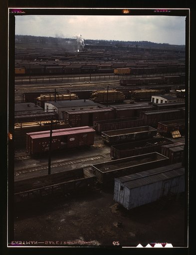 Freight cars in the Chicago and Northwestern [i.e. North Western] Railroad classification yard(?), Chicago, Ill. General view of Proviso yard